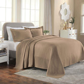 Solitaire Jacquard Matelassé Cotton Diamond Solitaire Bedspread Set